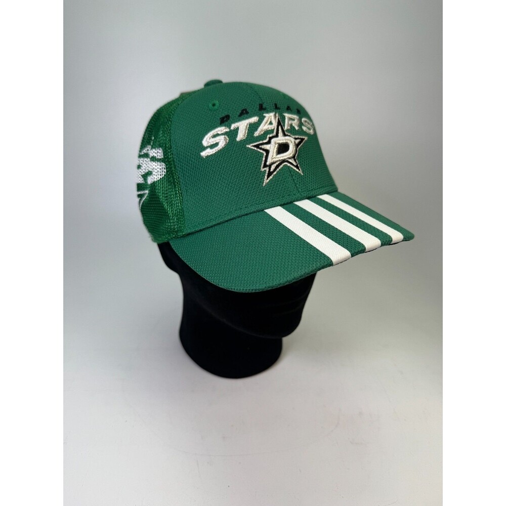 Adidas Dallas Stars NHL Structured Flex Hat Green S/M FitMax 70 Sample Cap NWT